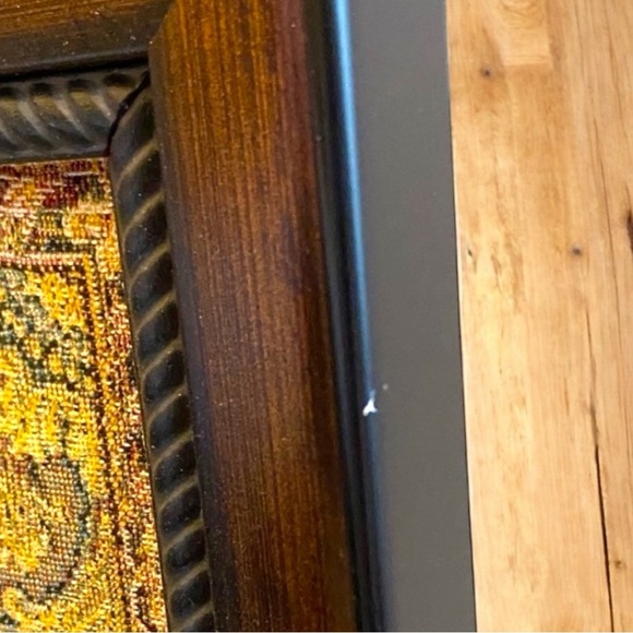 VINTAGE Italian Framed Tapestry – Madonna and Child – 15 1/4” x 14 3/4” - Picture 4 of 10